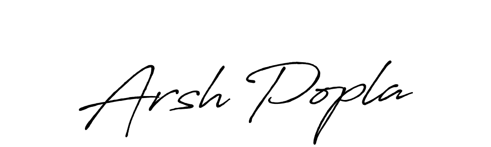 How to make Arsh Popla signature? Antro_Vectra_Bolder is a professional autograph style. Create handwritten signature for Arsh Popla name. Arsh Popla signature style 7 images and pictures png