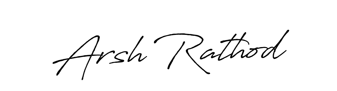 Arsh Rathod stylish signature style. Best Handwritten Sign (Antro_Vectra_Bolder) for my name. Handwritten Signature Collection Ideas for my name Arsh Rathod. Arsh Rathod signature style 7 images and pictures png