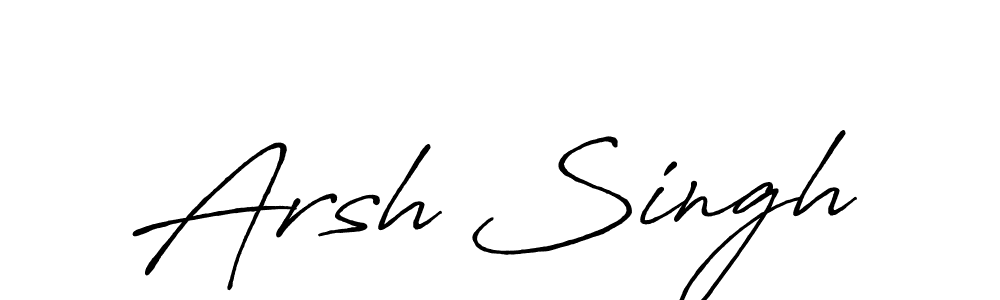 This is the best signature style for the Arsh Singh name. Also you like these signature font (Antro_Vectra_Bolder). Mix name signature. Arsh Singh signature style 7 images and pictures png