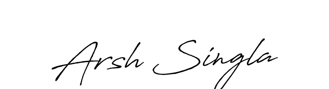 This is the best signature style for the Arsh Singla name. Also you like these signature font (Antro_Vectra_Bolder). Mix name signature. Arsh Singla signature style 7 images and pictures png
