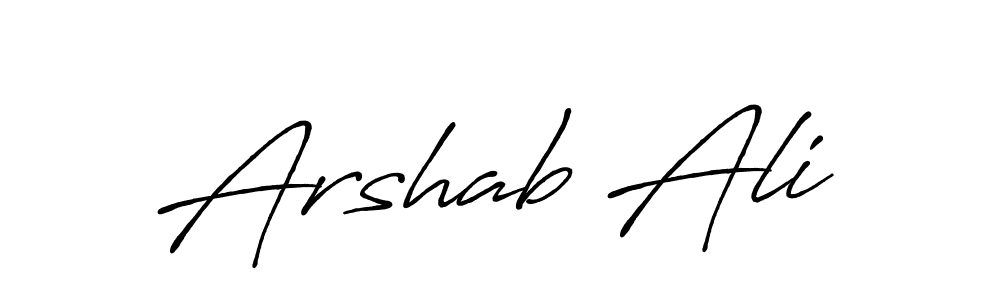 Use a signature maker to create a handwritten signature online. With this signature software, you can design (Antro_Vectra_Bolder) your own signature for name Arshab Ali. Arshab Ali signature style 7 images and pictures png