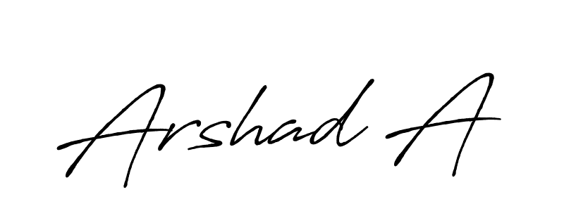 It looks lik you need a new signature style for name Arshad A. Design unique handwritten (Antro_Vectra_Bolder) signature with our free signature maker in just a few clicks. Arshad A signature style 7 images and pictures png