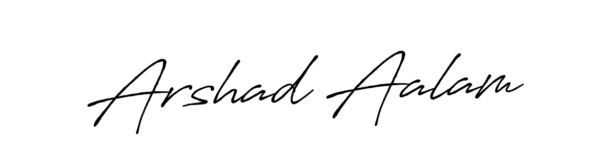 How to make Arshad Aalam name signature. Use Antro_Vectra_Bolder style for creating short signs online. This is the latest handwritten sign. Arshad Aalam signature style 7 images and pictures png