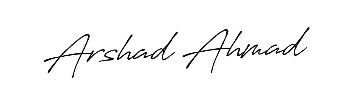 Use a signature maker to create a handwritten signature online. With this signature software, you can design (Antro_Vectra_Bolder) your own signature for name Arshad Ahmad. Arshad Ahmad signature style 7 images and pictures png