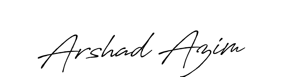 Antro_Vectra_Bolder is a professional signature style that is perfect for those who want to add a touch of class to their signature. It is also a great choice for those who want to make their signature more unique. Get Arshad Azim name to fancy signature for free. Arshad Azim signature style 7 images and pictures png