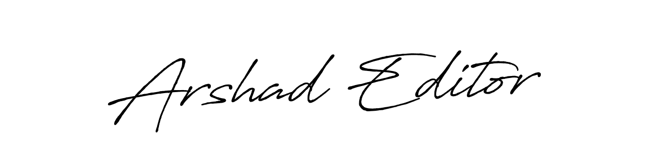 Antro_Vectra_Bolder is a professional signature style that is perfect for those who want to add a touch of class to their signature. It is also a great choice for those who want to make their signature more unique. Get Arshad Editor name to fancy signature for free. Arshad Editor signature style 7 images and pictures png