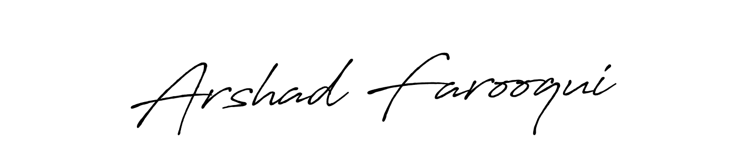 Design your own signature with our free online signature maker. With this signature software, you can create a handwritten (Antro_Vectra_Bolder) signature for name Arshad Farooqui. Arshad Farooqui signature style 7 images and pictures png
