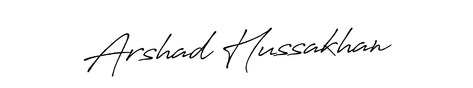 How to make Arshad Hussakhan name signature. Use Antro_Vectra_Bolder style for creating short signs online. This is the latest handwritten sign. Arshad Hussakhan signature style 7 images and pictures png