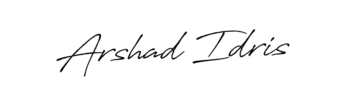 Arshad Idris stylish signature style. Best Handwritten Sign (Antro_Vectra_Bolder) for my name. Handwritten Signature Collection Ideas for my name Arshad Idris. Arshad Idris signature style 7 images and pictures png