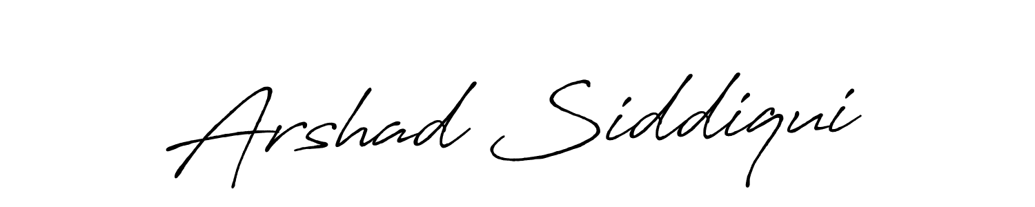 Make a beautiful signature design for name Arshad Siddiqui. With this signature (Antro_Vectra_Bolder) style, you can create a handwritten signature for free. Arshad Siddiqui signature style 7 images and pictures png