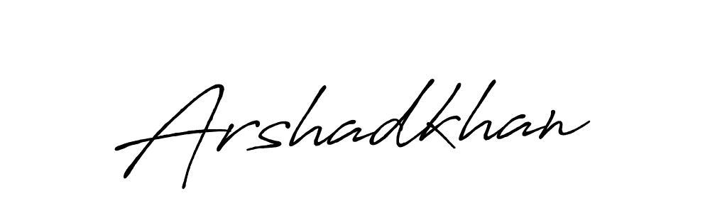 Create a beautiful signature design for name Arshadkhan. With this signature (Antro_Vectra_Bolder) fonts, you can make a handwritten signature for free. Arshadkhan signature style 7 images and pictures png