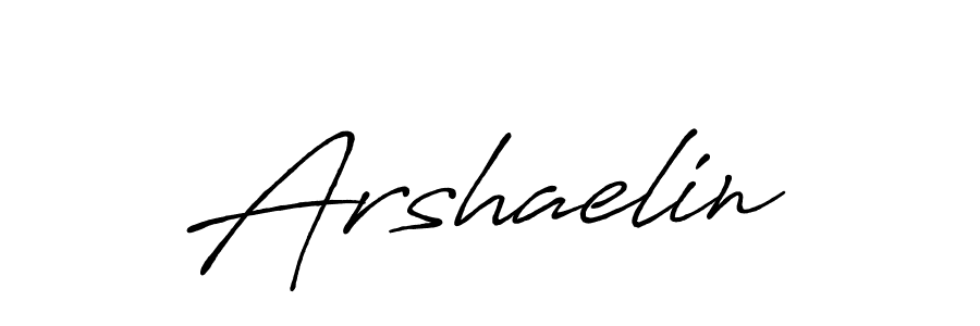 Make a beautiful signature design for name Arshaelin. With this signature (Antro_Vectra_Bolder) style, you can create a handwritten signature for free. Arshaelin signature style 7 images and pictures png