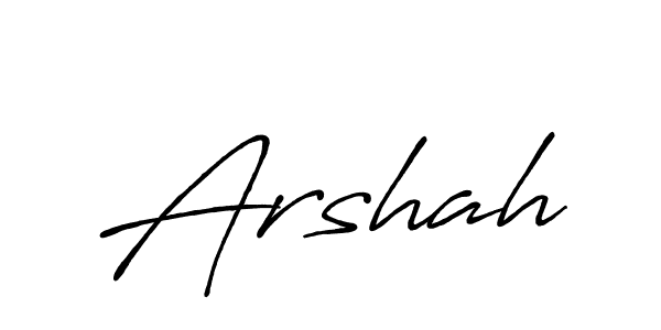 Design your own signature with our free online signature maker. With this signature software, you can create a handwritten (Antro_Vectra_Bolder) signature for name Arshah. Arshah signature style 7 images and pictures png