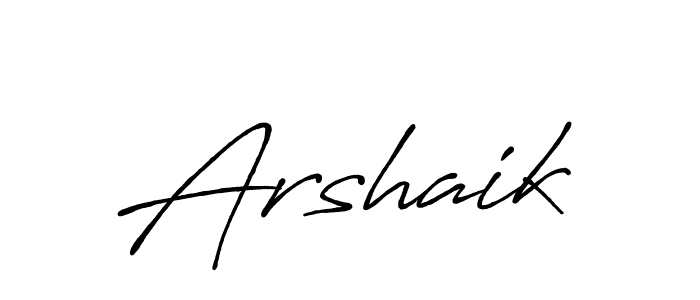 Create a beautiful signature design for name Arshaik. With this signature (Antro_Vectra_Bolder) fonts, you can make a handwritten signature for free. Arshaik signature style 7 images and pictures png