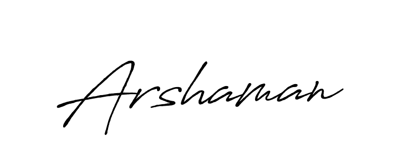 Design your own signature with our free online signature maker. With this signature software, you can create a handwritten (Antro_Vectra_Bolder) signature for name Arshaman. Arshaman signature style 7 images and pictures png