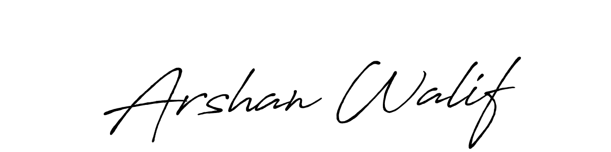 It looks lik you need a new signature style for name Arshan Walif. Design unique handwritten (Antro_Vectra_Bolder) signature with our free signature maker in just a few clicks. Arshan Walif signature style 7 images and pictures png
