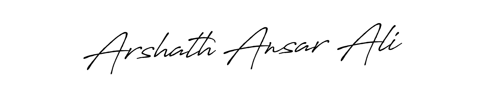 Make a beautiful signature design for name Arshath Ansar Ali. With this signature (Antro_Vectra_Bolder) style, you can create a handwritten signature for free. Arshath Ansar Ali signature style 7 images and pictures png