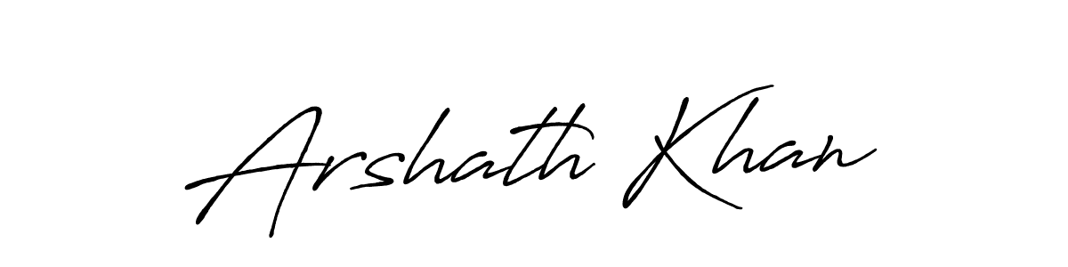 How to make Arshath Khan name signature. Use Antro_Vectra_Bolder style for creating short signs online. This is the latest handwritten sign. Arshath Khan signature style 7 images and pictures png