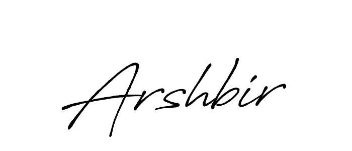 Design your own signature with our free online signature maker. With this signature software, you can create a handwritten (Antro_Vectra_Bolder) signature for name Arshbir. Arshbir signature style 7 images and pictures png