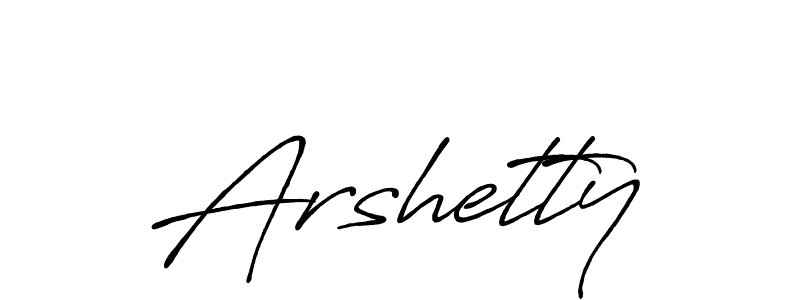 Create a beautiful signature design for name Arshetty. With this signature (Antro_Vectra_Bolder) fonts, you can make a handwritten signature for free. Arshetty signature style 7 images and pictures png