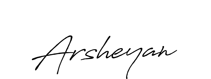 Make a beautiful signature design for name Arsheyan. With this signature (Antro_Vectra_Bolder) style, you can create a handwritten signature for free. Arsheyan signature style 7 images and pictures png