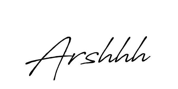 Design your own signature with our free online signature maker. With this signature software, you can create a handwritten (Antro_Vectra_Bolder) signature for name Arshhh. Arshhh signature style 7 images and pictures png