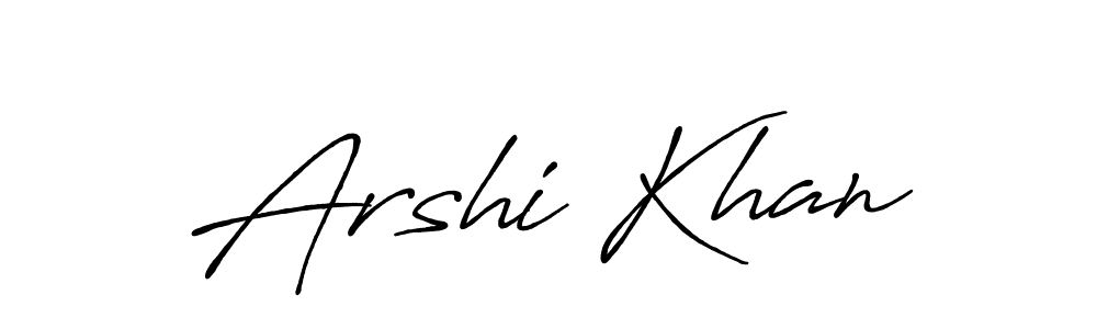 How to make Arshi Khan name signature. Use Antro_Vectra_Bolder style for creating short signs online. This is the latest handwritten sign. Arshi Khan signature style 7 images and pictures png