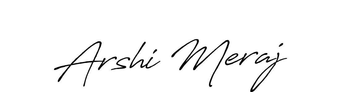 You should practise on your own different ways (Antro_Vectra_Bolder) to write your name (Arshi Meraj) in signature. don't let someone else do it for you. Arshi Meraj signature style 7 images and pictures png