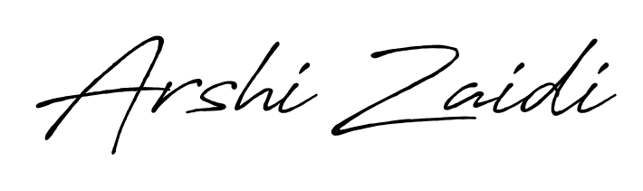 Make a beautiful signature design for name Arshi Zaidi. Use this online signature maker to create a handwritten signature for free. Arshi Zaidi signature style 7 images and pictures png