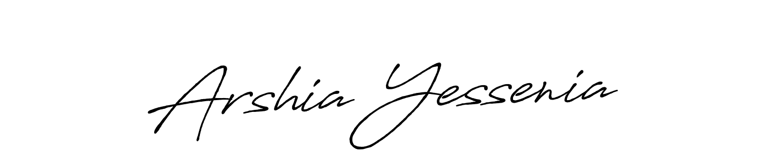 Similarly Antro_Vectra_Bolder is the best handwritten signature design. Signature creator online .You can use it as an online autograph creator for name Arshia Yessenia. Arshia Yessenia signature style 7 images and pictures png