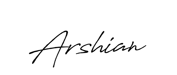 Arshian stylish signature style. Best Handwritten Sign (Antro_Vectra_Bolder) for my name. Handwritten Signature Collection Ideas for my name Arshian. Arshian signature style 7 images and pictures png