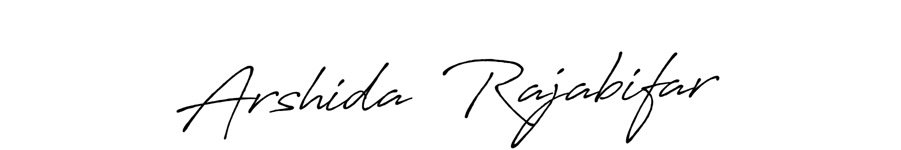 How to make Arshida  Rajabifar name signature. Use Antro_Vectra_Bolder style for creating short signs online. This is the latest handwritten sign. Arshida  Rajabifar signature style 7 images and pictures png