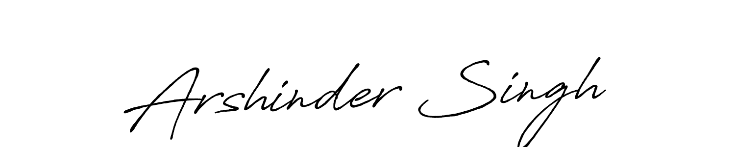 Create a beautiful signature design for name Arshinder Singh. With this signature (Antro_Vectra_Bolder) fonts, you can make a handwritten signature for free. Arshinder Singh signature style 7 images and pictures png