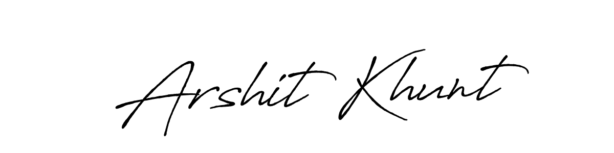 Make a beautiful signature design for name Arshit Khunt. Use this online signature maker to create a handwritten signature for free. Arshit Khunt signature style 7 images and pictures png