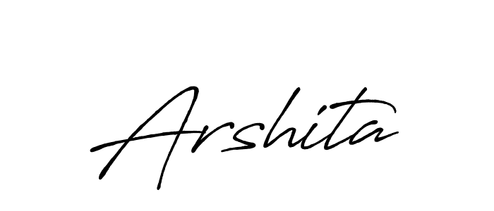 How to make Arshita name signature. Use Antro_Vectra_Bolder style for creating short signs online. This is the latest handwritten sign. Arshita signature style 7 images and pictures png