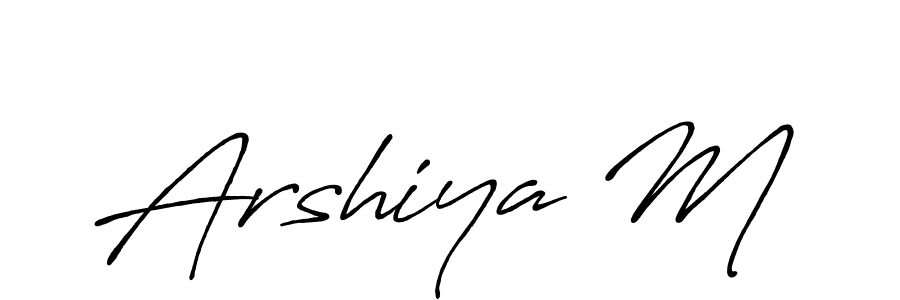 How to make Arshiya M signature? Antro_Vectra_Bolder is a professional autograph style. Create handwritten signature for Arshiya M name. Arshiya M signature style 7 images and pictures png