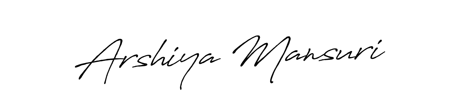 Make a beautiful signature design for name Arshiya Mansuri. Use this online signature maker to create a handwritten signature for free. Arshiya Mansuri signature style 7 images and pictures png
