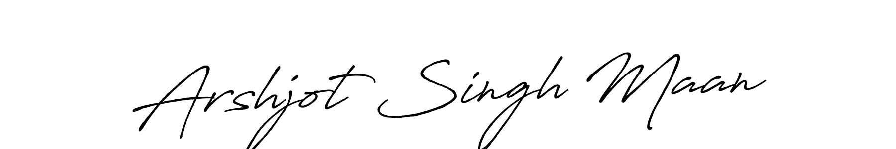 Make a beautiful signature design for name Arshjot Singh Maan. With this signature (Antro_Vectra_Bolder) style, you can create a handwritten signature for free. Arshjot Singh Maan signature style 7 images and pictures png