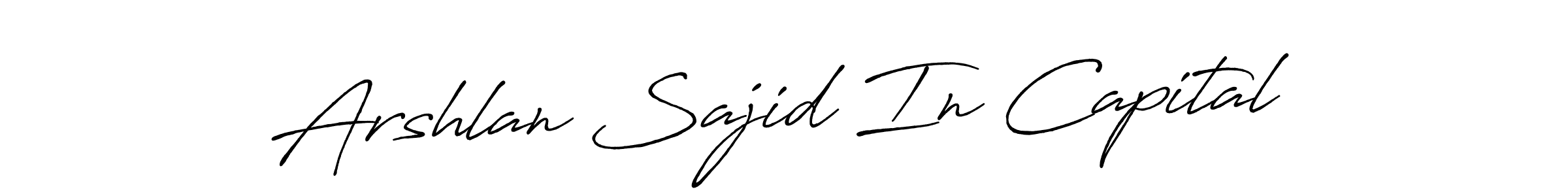 if you are searching for the best signature style for your name Arshlan Sajid In Capital. so please give up your signature search. here we have designed multiple signature styles  using Antro_Vectra_Bolder. Arshlan Sajid In Capital signature style 7 images and pictures png