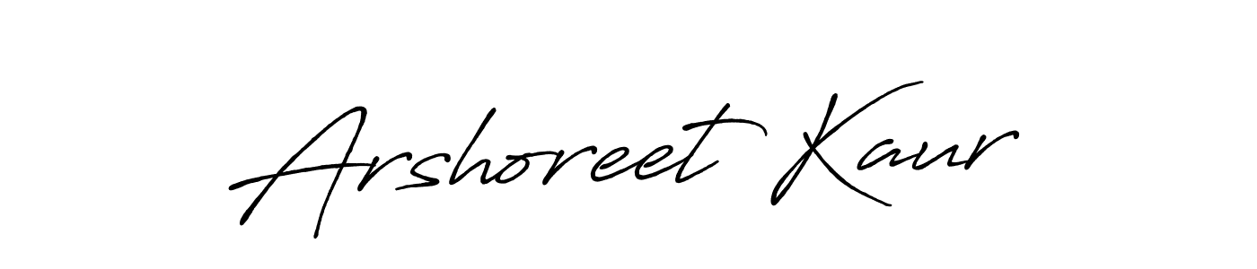 Design your own signature with our free online signature maker. With this signature software, you can create a handwritten (Antro_Vectra_Bolder) signature for name Arshoreet Kaur. Arshoreet Kaur signature style 7 images and pictures png