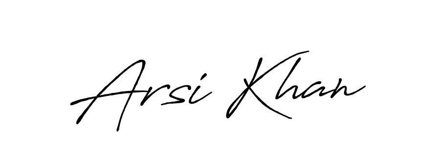 Create a beautiful signature design for name Arsi Khan. With this signature (Antro_Vectra_Bolder) fonts, you can make a handwritten signature for free. Arsi Khan signature style 7 images and pictures png