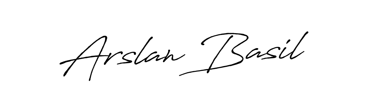 Use a signature maker to create a handwritten signature online. With this signature software, you can design (Antro_Vectra_Bolder) your own signature for name Arslan Basil. Arslan Basil signature style 7 images and pictures png