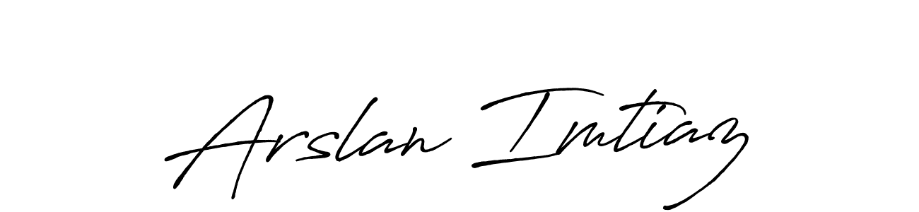 Arslan Imtiaz stylish signature style. Best Handwritten Sign (Antro_Vectra_Bolder) for my name. Handwritten Signature Collection Ideas for my name Arslan Imtiaz. Arslan Imtiaz signature style 7 images and pictures png