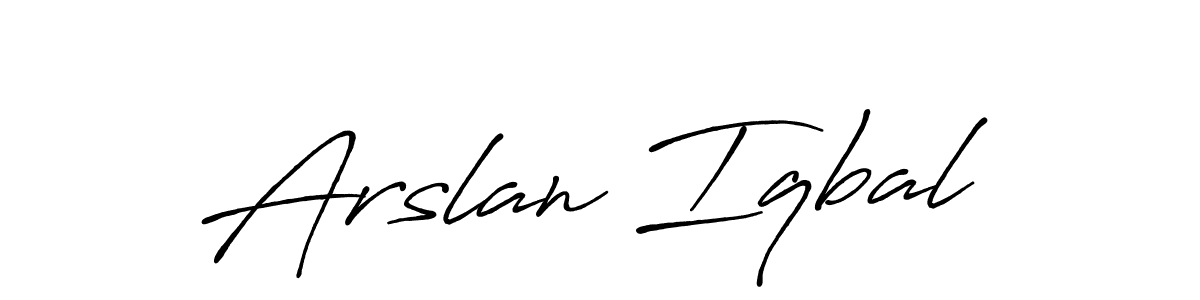 It looks lik you need a new signature style for name Arslan Iqbal. Design unique handwritten (Antro_Vectra_Bolder) signature with our free signature maker in just a few clicks. Arslan Iqbal signature style 7 images and pictures png
