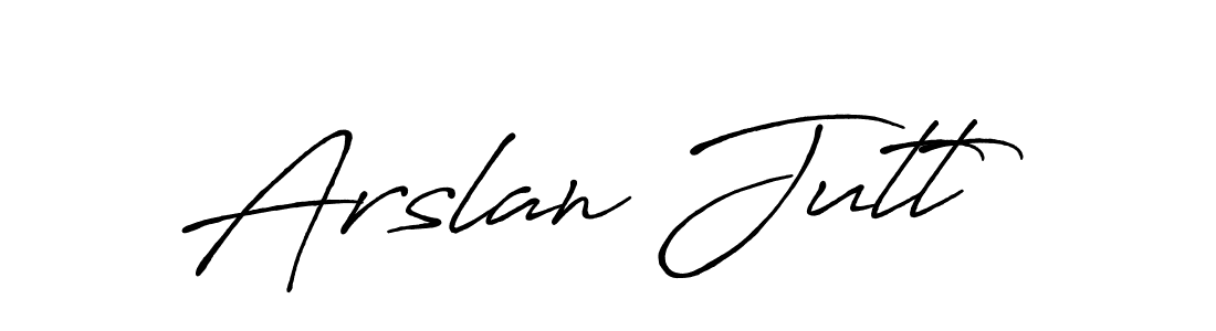 You should practise on your own different ways (Antro_Vectra_Bolder) to write your name (Arslan Jutt) in signature. don't let someone else do it for you. Arslan Jutt signature style 7 images and pictures png