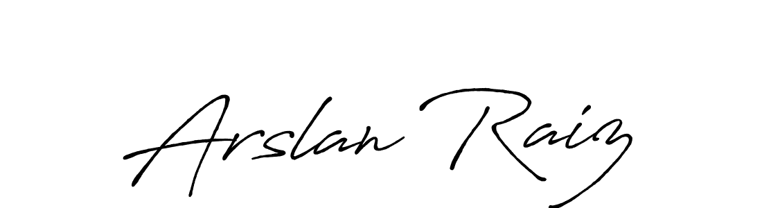 Also we have Arslan Raiz name is the best signature style. Create professional handwritten signature collection using Antro_Vectra_Bolder autograph style. Arslan Raiz signature style 7 images and pictures png