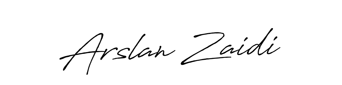 Arslan Zaidi stylish signature style. Best Handwritten Sign (Antro_Vectra_Bolder) for my name. Handwritten Signature Collection Ideas for my name Arslan Zaidi. Arslan Zaidi signature style 7 images and pictures png