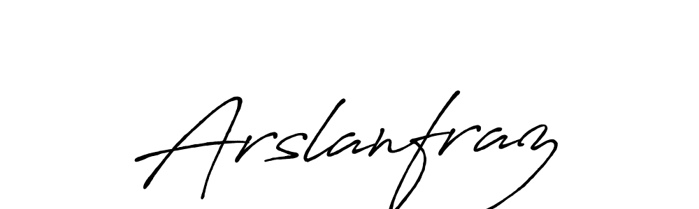 The best way (Antro_Vectra_Bolder) to make a short signature is to pick only two or three words in your name. The name Arslanfraz include a total of six letters. For converting this name. Arslanfraz signature style 7 images and pictures png