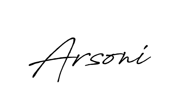 Arsoni stylish signature style. Best Handwritten Sign (Antro_Vectra_Bolder) for my name. Handwritten Signature Collection Ideas for my name Arsoni. Arsoni signature style 7 images and pictures png