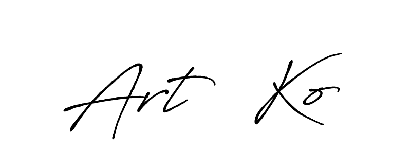 How to make Art   Ko name signature. Use Antro_Vectra_Bolder style for creating short signs online. This is the latest handwritten sign. Art   Ko signature style 7 images and pictures png